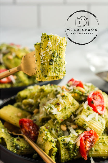 Pesto Pasta with Roasted Tomatoes - Exclusive