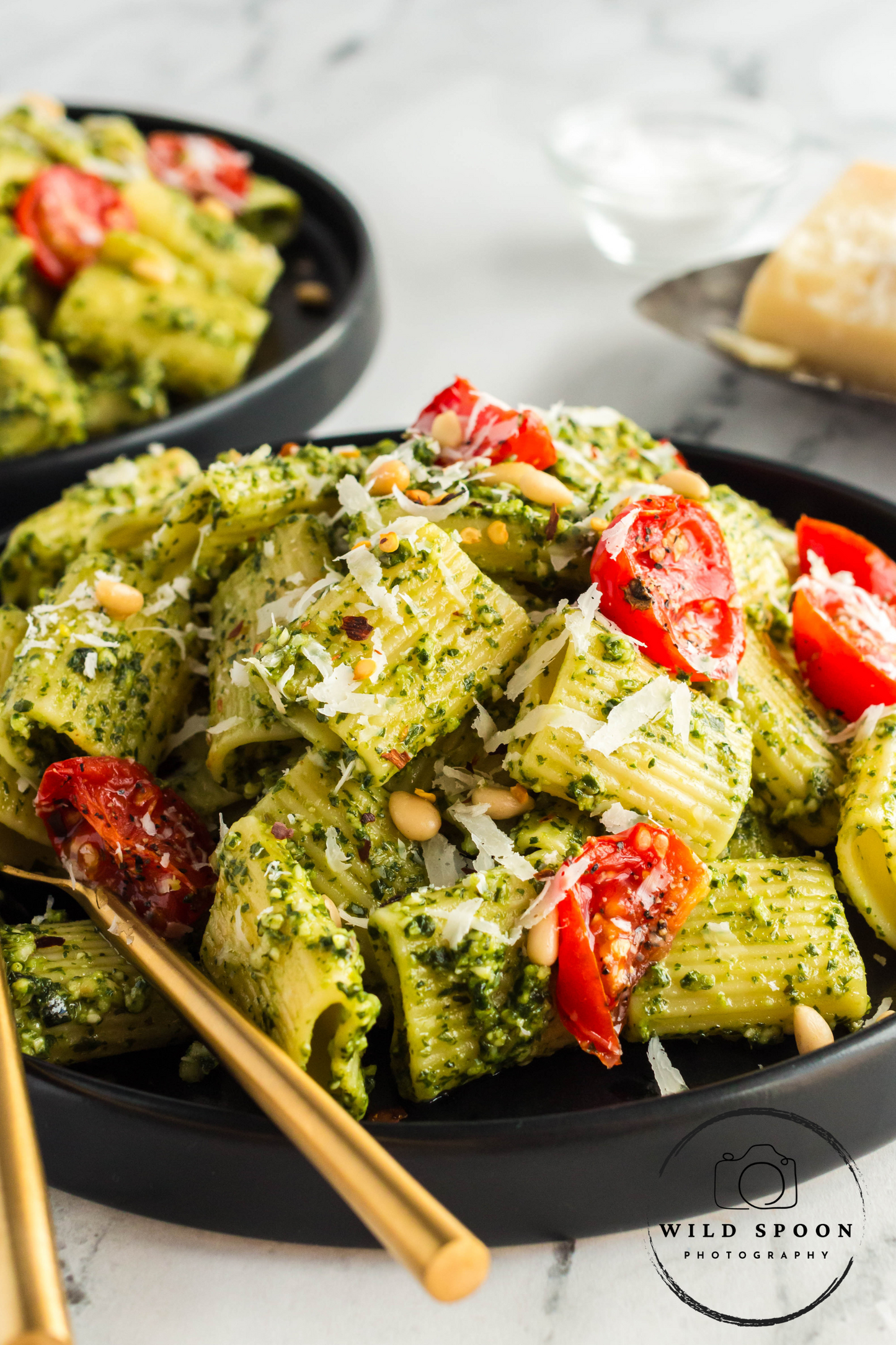 Pesto Pasta with Roasted Tomatoes - Exclusive