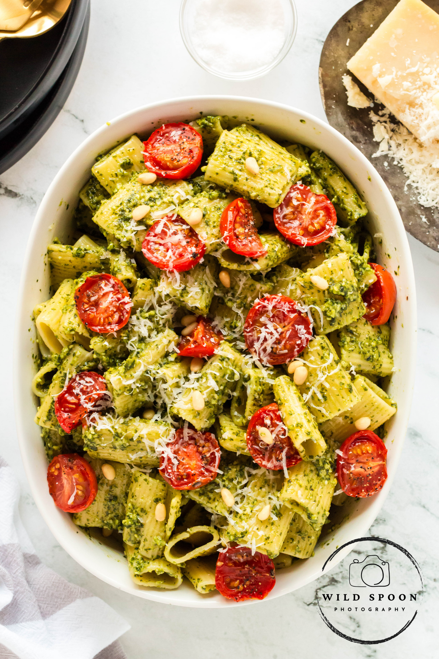 Pesto Pasta with Roasted Tomatoes - Exclusive