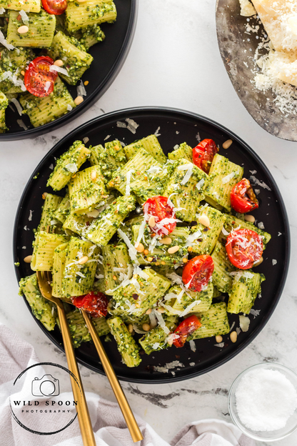 Pesto Pasta with Roasted Tomatoes - Exclusive