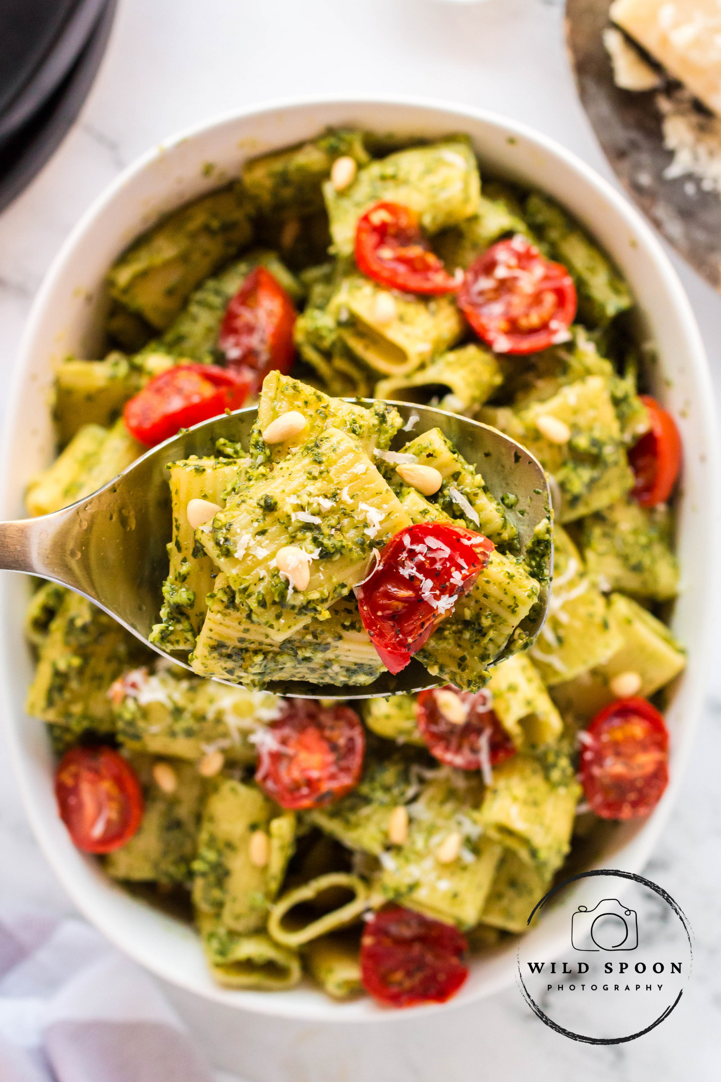 Pesto Pasta with Roasted Tomatoes - Exclusive