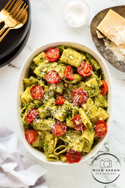 Pesto Pasta with Roasted Tomatoes - Exclusive