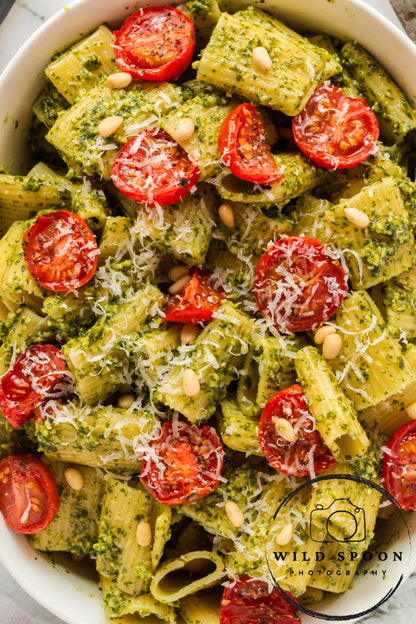 Pesto Pasta with Roasted Tomatoes - Exclusive