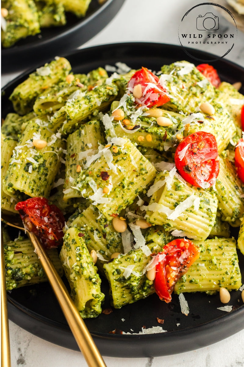 Pesto Pasta with Roasted Tomatoes - Exclusive